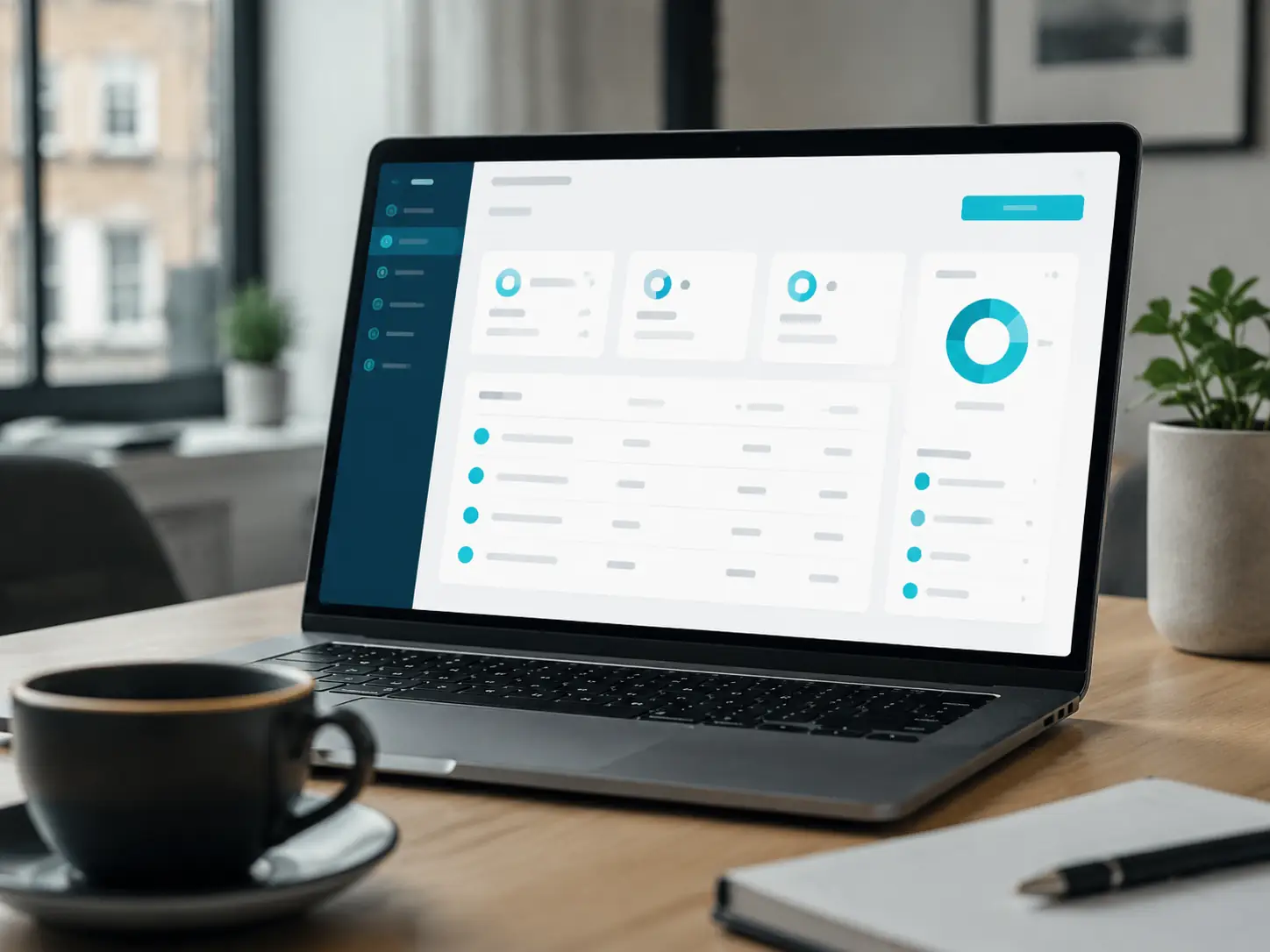 Embedded payment flow inside a business platform on a laptop